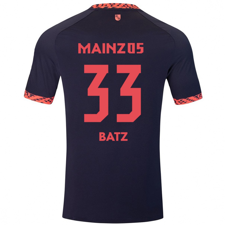 Enfant Football Maillot Daniel Batz #33 Bleu Corail Rouge Tenues Extérieur 2024/25