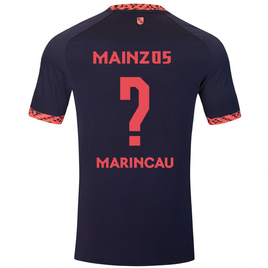 Enfant Football Maillot Emanuel Marincău #0 Bleu Corail Rouge Tenues Extérieur 2024/25