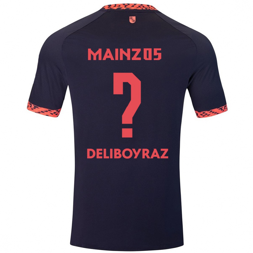 Enfant Football Maillot Batuhan Deliboyraz #0 Bleu Corail Rouge Tenues Extérieur 2024/25