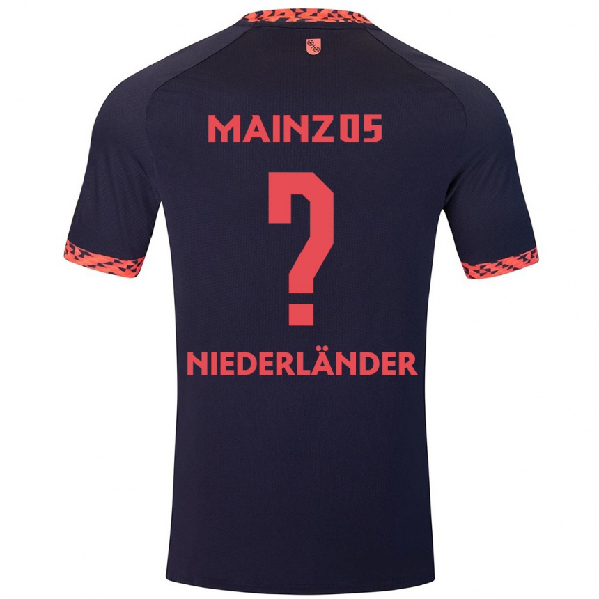 Enfant Football Maillot Lennart Niederländer #0 Bleu Corail Rouge Tenues Extérieur 2024/25