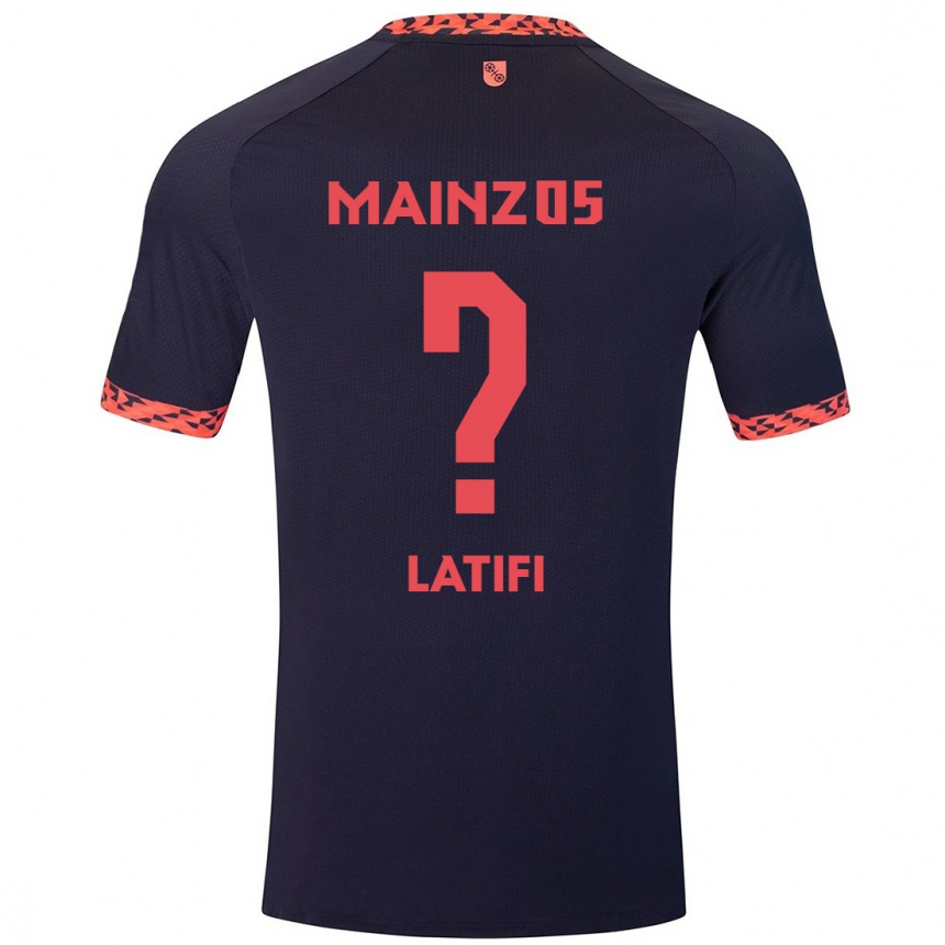 Enfant Football Maillot Artan Latifi #0 Bleu Corail Rouge Tenues Extérieur 2024/25