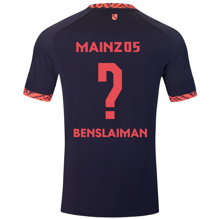 Enfant Football Maillot Mohamed Benslaiman #0 Bleu Corail Rouge Tenues Extérieur 2024/25