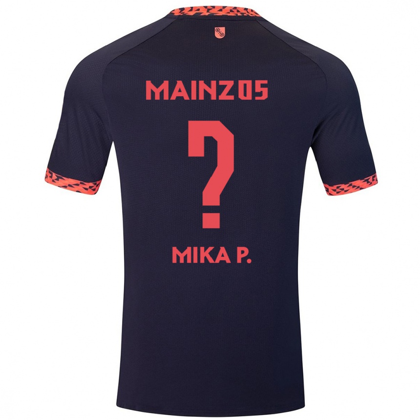 Enfant Football Maillot Mika Preßler #0 Bleu Corail Rouge Tenues Extérieur 2024/25