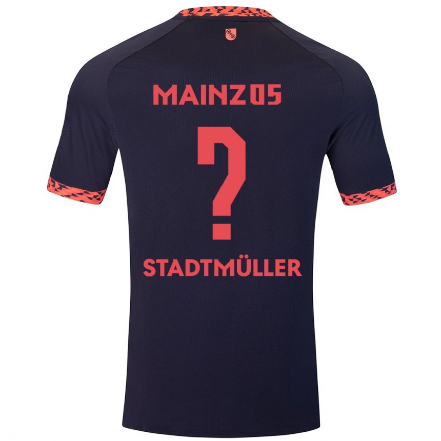 Enfant Football Maillot Elias Stadtmüller #0 Bleu Corail Rouge Tenues Extérieur 2024/25