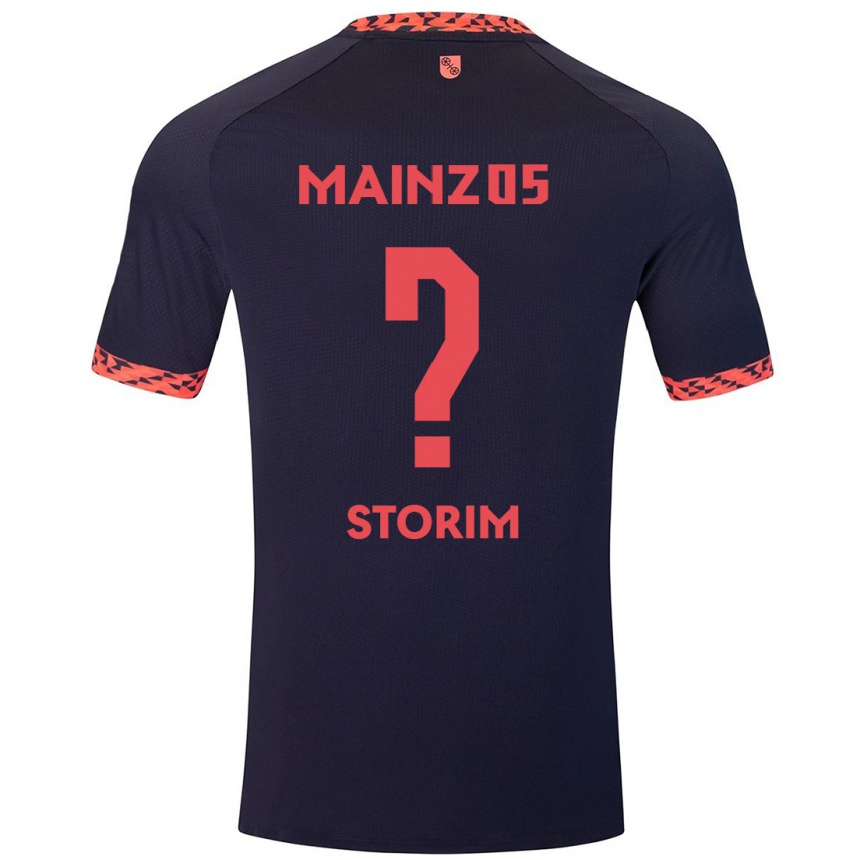 Enfant Football Maillot Max Storim #0 Bleu Corail Rouge Tenues Extérieur 2024/25