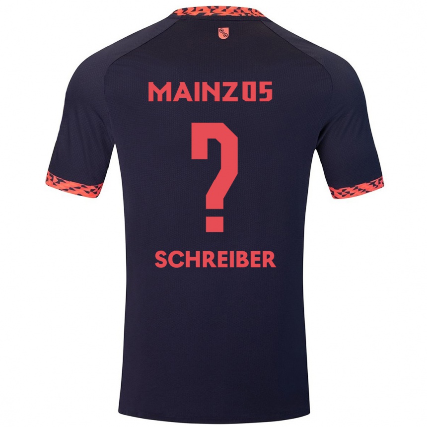 Enfant Football Maillot Philipp Schreiber #0 Bleu Corail Rouge Tenues Extérieur 2024/25