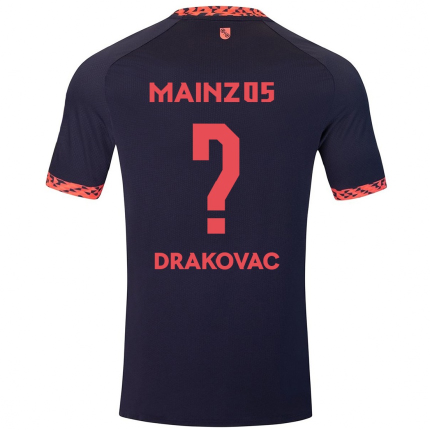 Enfant Football Maillot Benjamin Drakovac #0 Bleu Corail Rouge Tenues Extérieur 2024/25