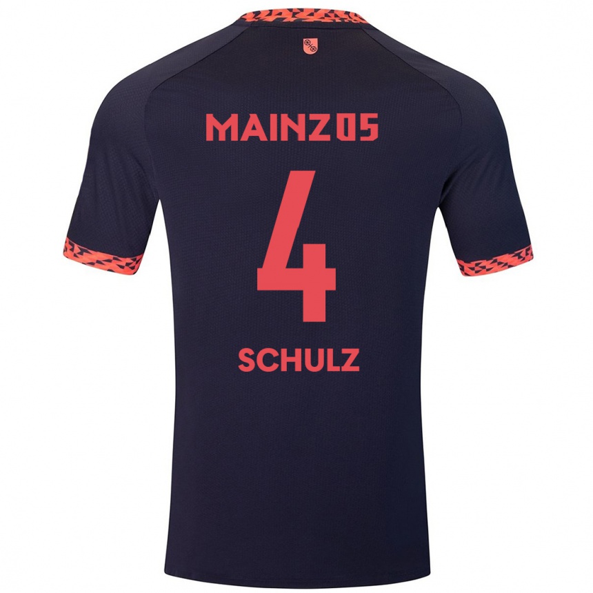 Enfant Football Maillot Philipp Schulz #4 Bleu Corail Rouge Tenues Extérieur 2024/25