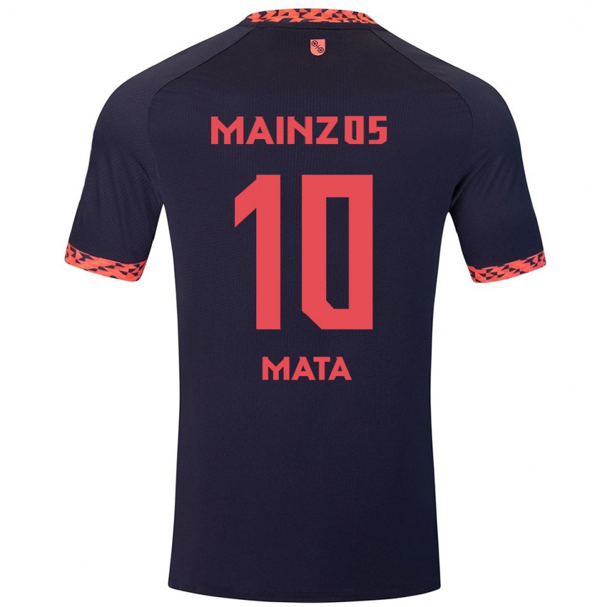 Enfant Football Maillot Ken Mata #10 Bleu Corail Rouge Tenues Extérieur 2024/25