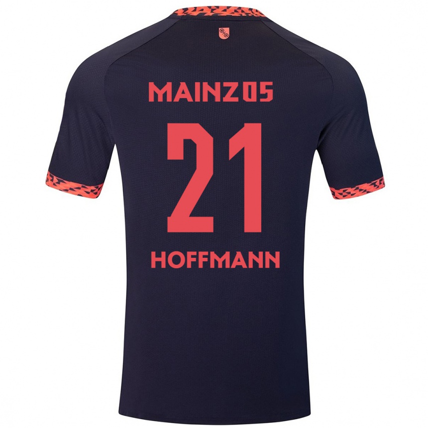 Enfant Football Maillot Leon Hoffmann #21 Bleu Corail Rouge Tenues Extérieur 2024/25