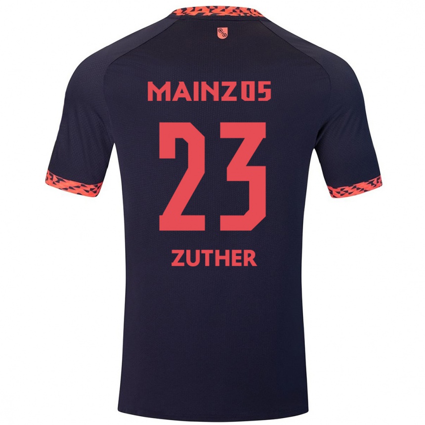 Enfant Football Maillot Pit Zuther #23 Bleu Corail Rouge Tenues Extérieur 2024/25