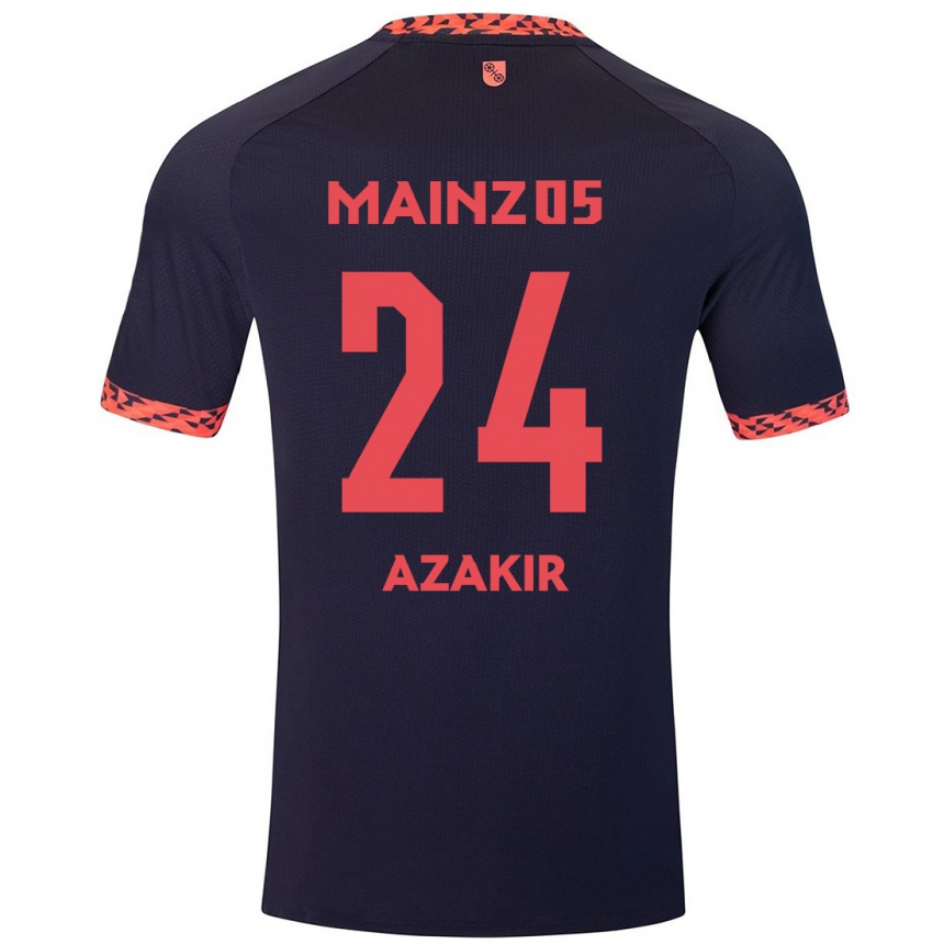 Enfant Football Maillot Dennis Azakir #24 Bleu Corail Rouge Tenues Extérieur 2024/25