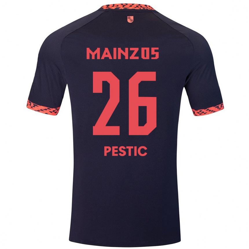 Enfant Football Maillot Dominik Pestic #26 Bleu Corail Rouge Tenues Extérieur 2024/25