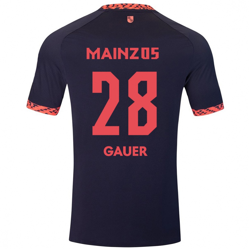 Enfant Football Maillot Luke Gauer #28 Bleu Corail Rouge Tenues Extérieur 2024/25