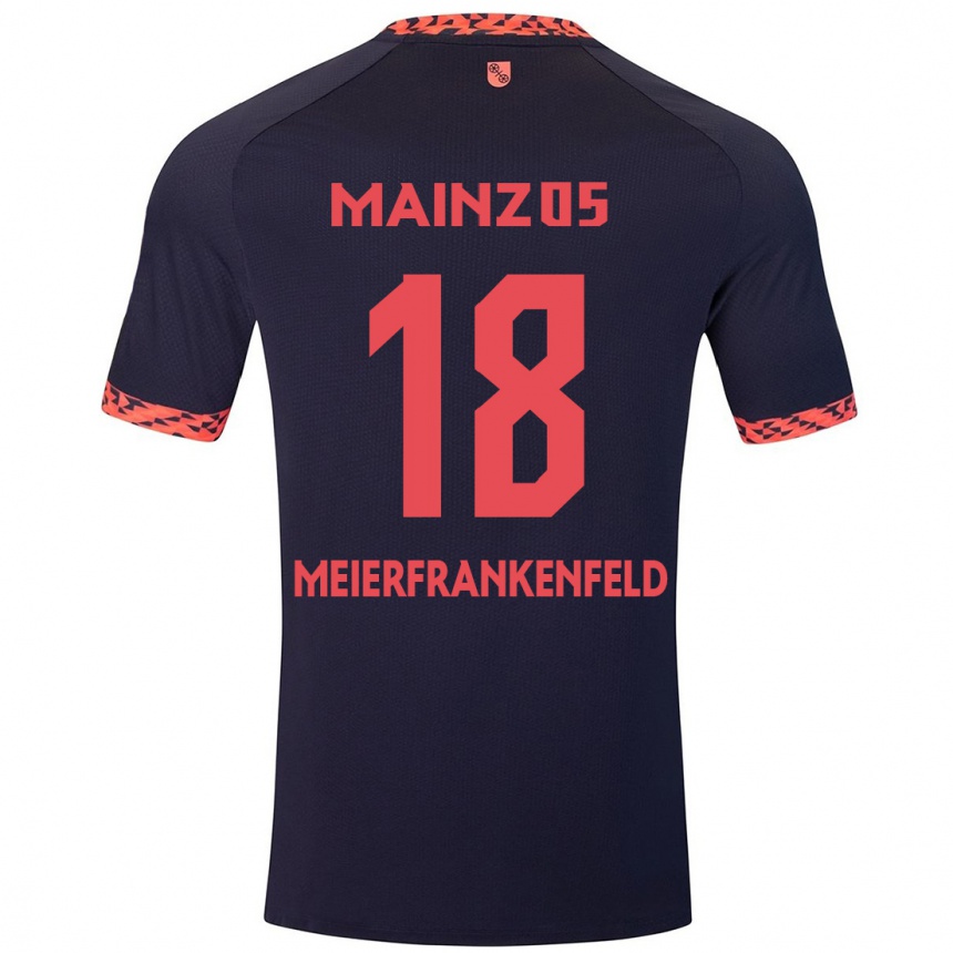 Enfant Football Maillot Jana Meierfrankenfeld #18 Bleu Corail Rouge Tenues Extérieur 2024/25