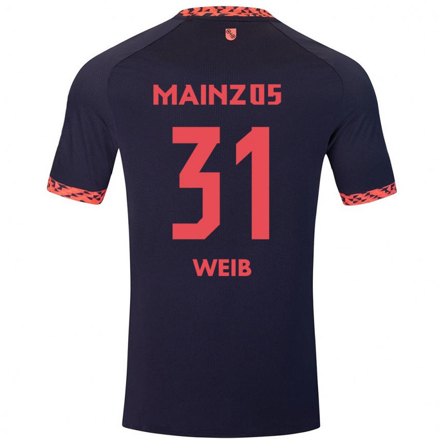 Enfant Football Maillot Finja Weiß #31 Bleu Corail Rouge Tenues Extérieur 2024/25