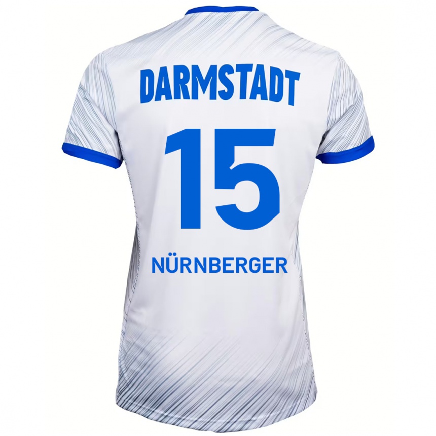 Enfant Football Maillot Fabian Nürnberger #15 Blanc Bleu Tenues Extérieur 2024/25