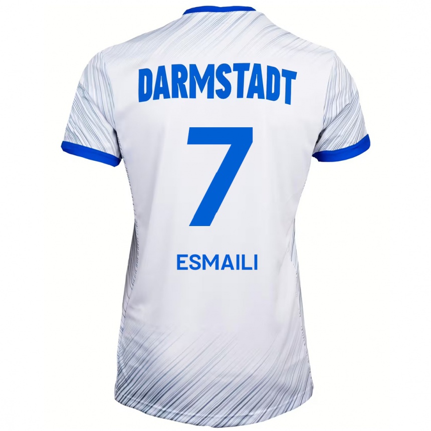 Enfant Football Maillot Ali Esmaili #7 Blanc Bleu Tenues Extérieur 2024/25