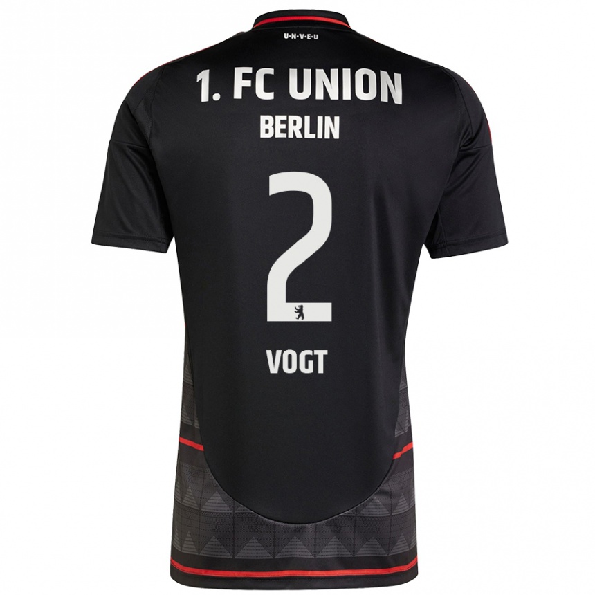 Enfant Football Maillot Kevin Vogt #2 Noir Tenues Extérieur 2024/25