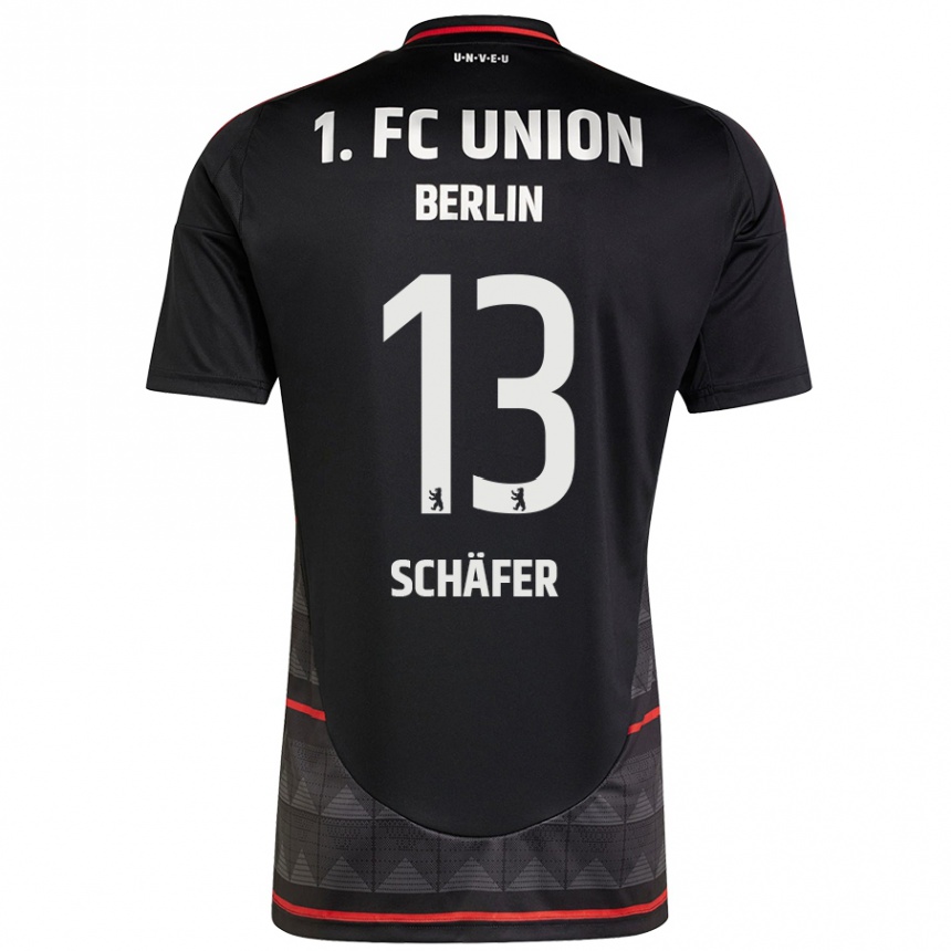 Enfant Football Maillot András Schäfer #13 Noir Tenues Extérieur 2024/25