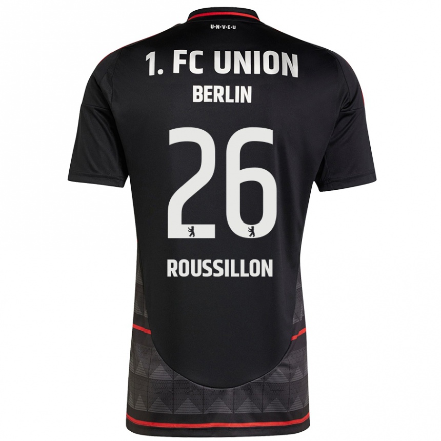 Enfant Football Maillot Jérôme Roussillon #26 Noir Tenues Extérieur 2024/25