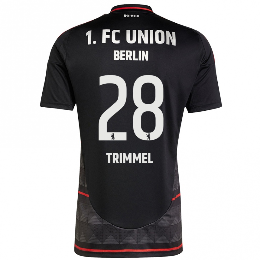 Enfant Football Maillot Christopher Trimmel #28 Noir Tenues Extérieur 2024/25