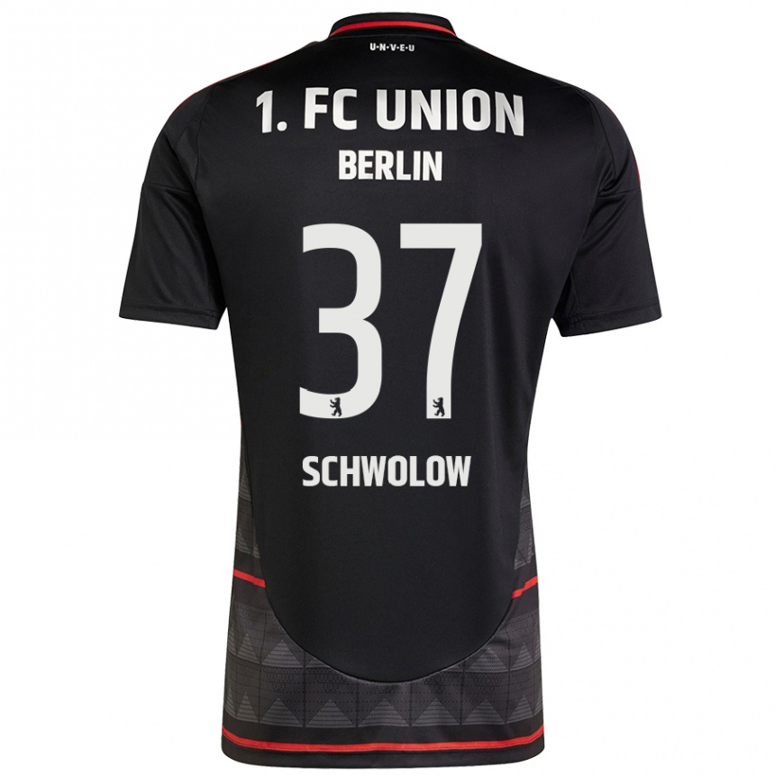 Enfant Football Maillot Alexander Schwolow #37 Noir Tenues Extérieur 2024/25