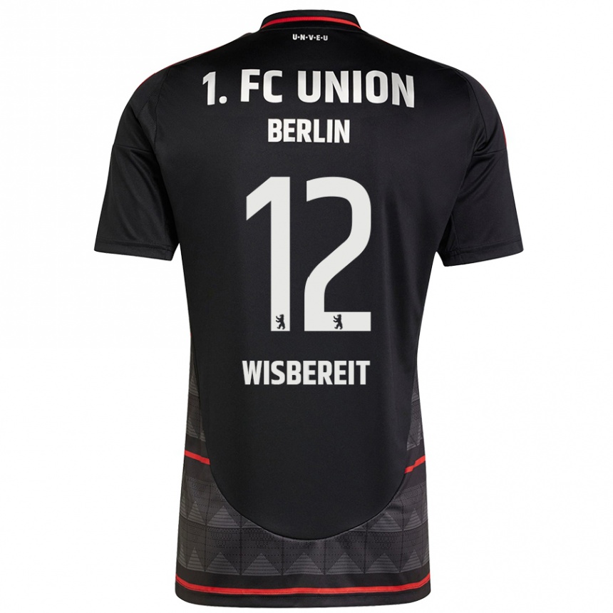 Enfant Football Maillot Tom Wisbereit #12 Noir Tenues Extérieur 2024/25