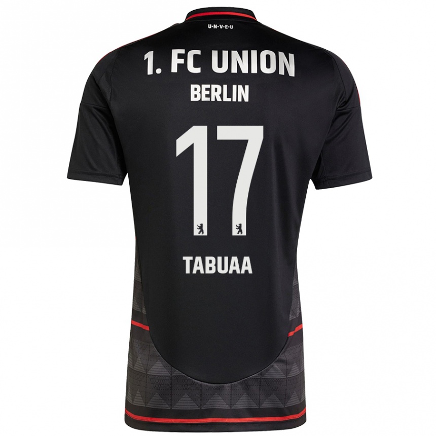 Enfant Football Maillot Stephen Tabuaa #17 Noir Tenues Extérieur 2024/25