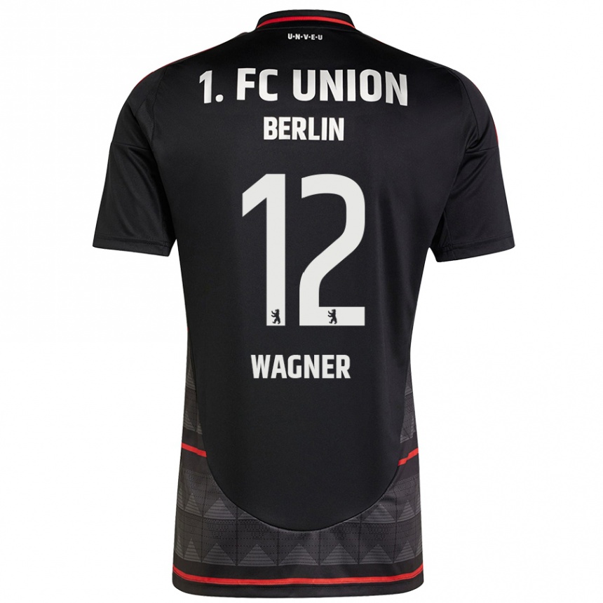 Enfant Football Maillot Melanie Wagner #12 Noir Tenues Extérieur 2024/25