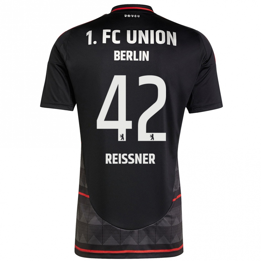 Enfant Football Maillot Naika Reissner #42 Noir Tenues Extérieur 2024/25