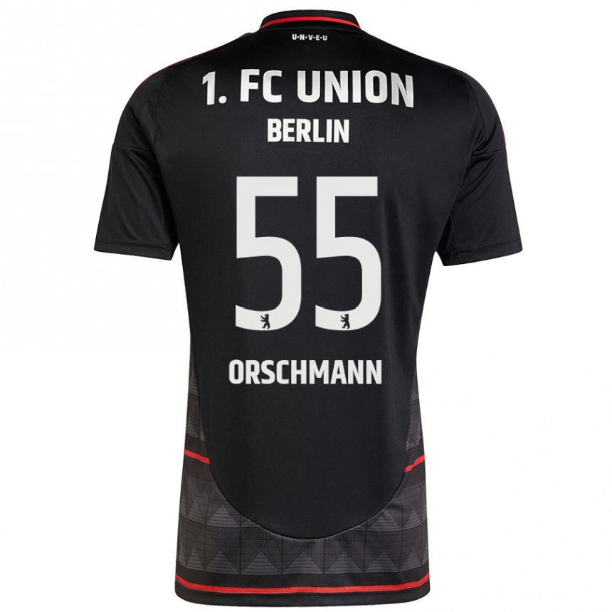 Enfant Football Maillot Katja Orschmann #55 Noir Tenues Extérieur 2024/25