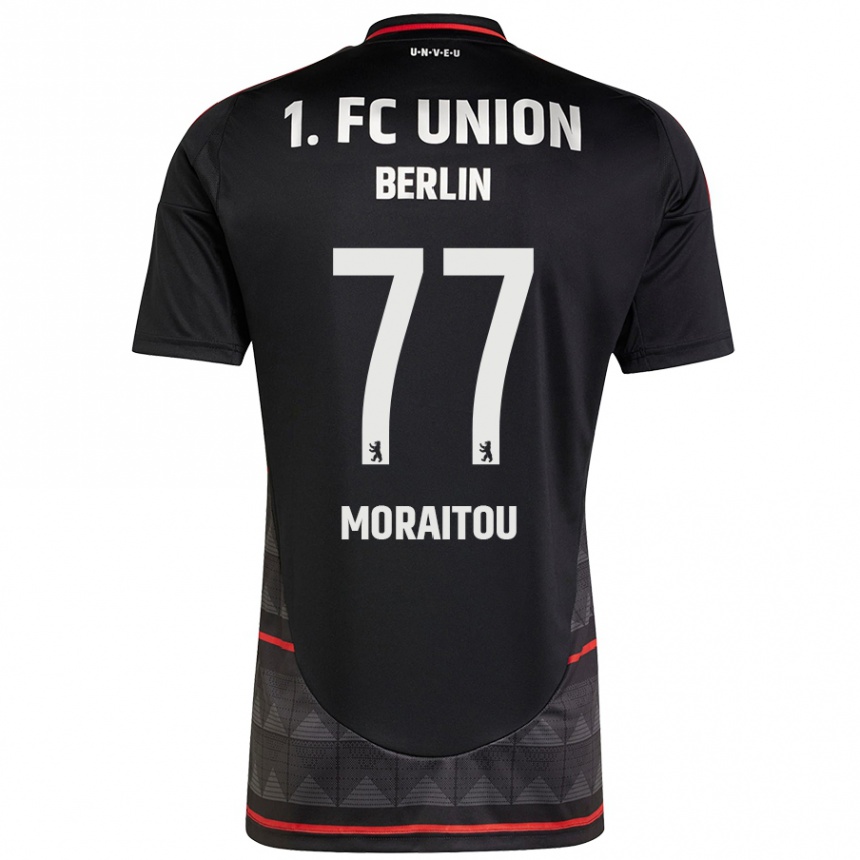 Enfant Football Maillot Athanasia Moraitou #77 Noir Tenues Extérieur 2024/25