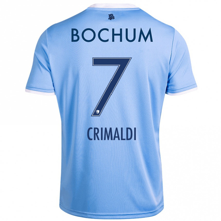 Enfant Football Maillot Alessandro Crimaldi #7 Bleu Ciel Tenues Extérieur 2024/25