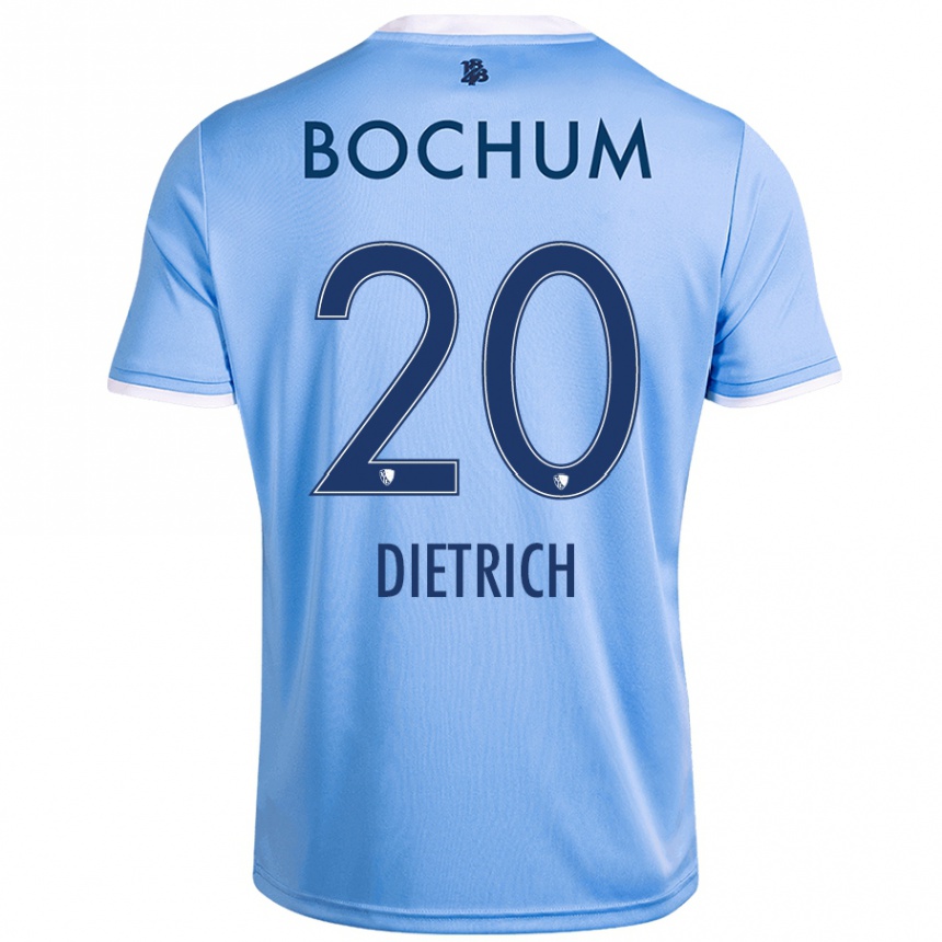 Enfant Football Maillot Sam Dietrich #20 Bleu Ciel Tenues Extérieur 2024/25