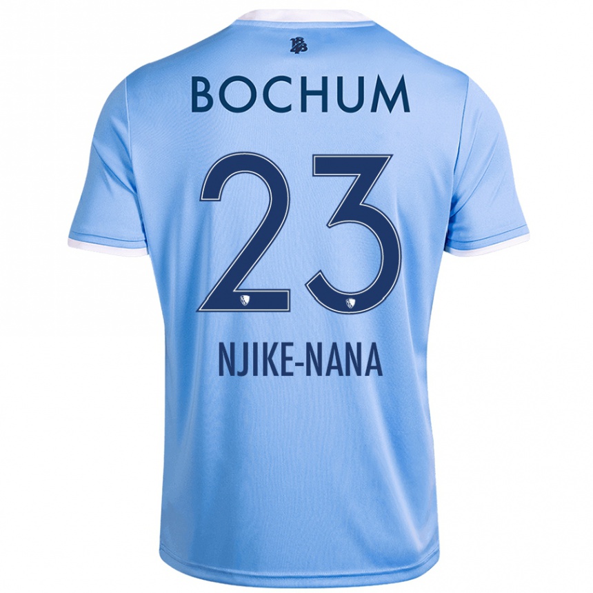 Enfant Football Maillot Jean-Philippe Njike-Nana #23 Bleu Ciel Tenues Extérieur 2024/25