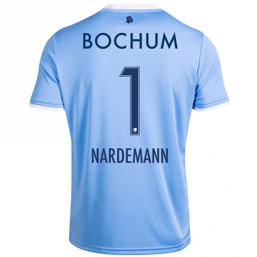 Enfant Football Maillot Kari Närdemann #1 Bleu Ciel Tenues Extérieur 2024/25