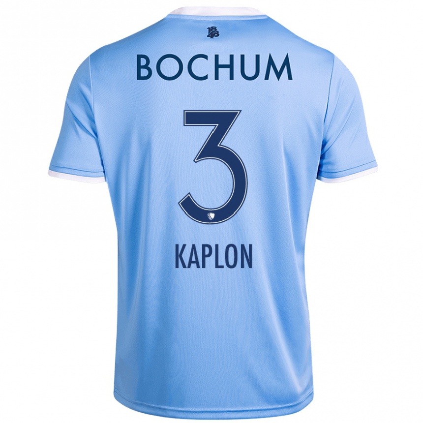 Enfant Football Maillot Frauke Kaplon #3 Bleu Ciel Tenues Extérieur 2024/25