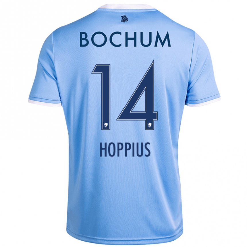 Enfant Football Maillot Dörthe Hoppius #14 Bleu Ciel Tenues Extérieur 2024/25