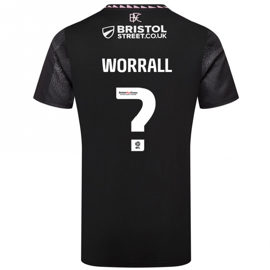 Enfant Football Maillot Joe Worrall #0 Noir Tenues Extérieur 2024/25