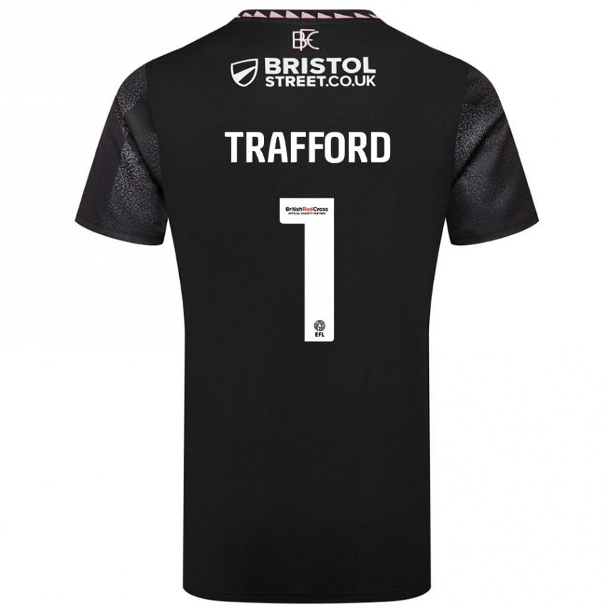 Enfant Football Maillot James Trafford #1 Noir Tenues Extérieur 2024/25