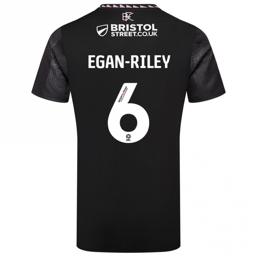 Enfant Football Maillot Cj Egan-Riley #6 Noir Tenues Extérieur 2024/25