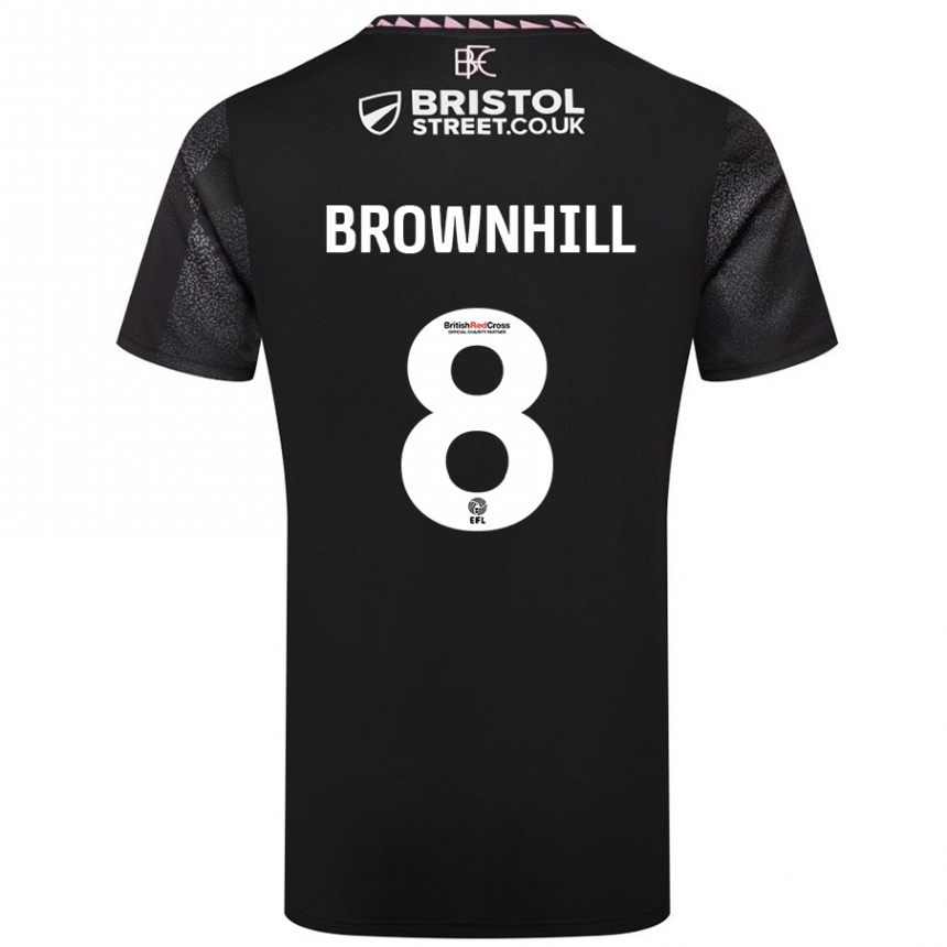 Enfant Football Maillot Josh Brownhill #8 Noir Tenues Extérieur 2024/25