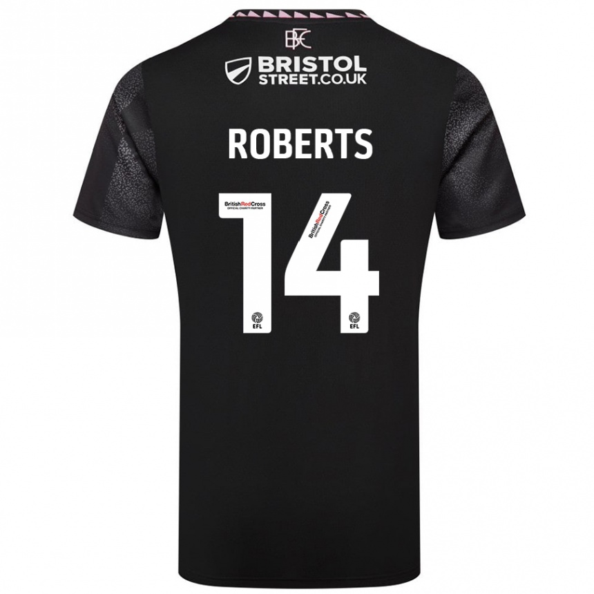 Enfant Football Maillot Connor Roberts #14 Noir Tenues Extérieur 2024/25