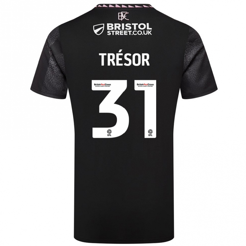 Enfant Football Maillot Mike Trésor #31 Noir Tenues Extérieur 2024/25