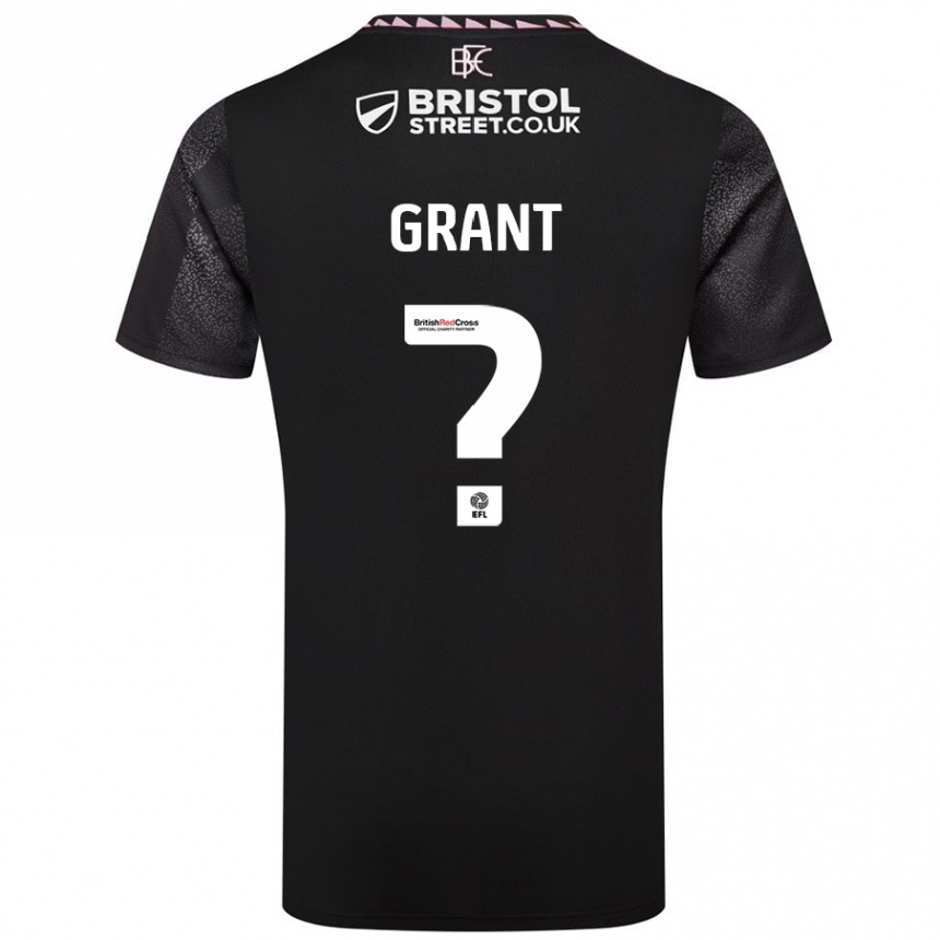 Enfant Football Maillot Bradley Grant #0 Noir Tenues Extérieur 2024/25