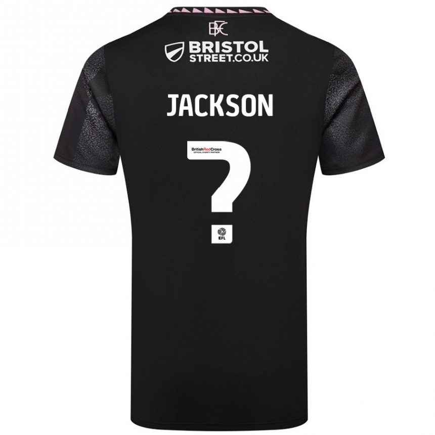 Enfant Football Maillot Luca Jackson #0 Noir Tenues Extérieur 2024/25