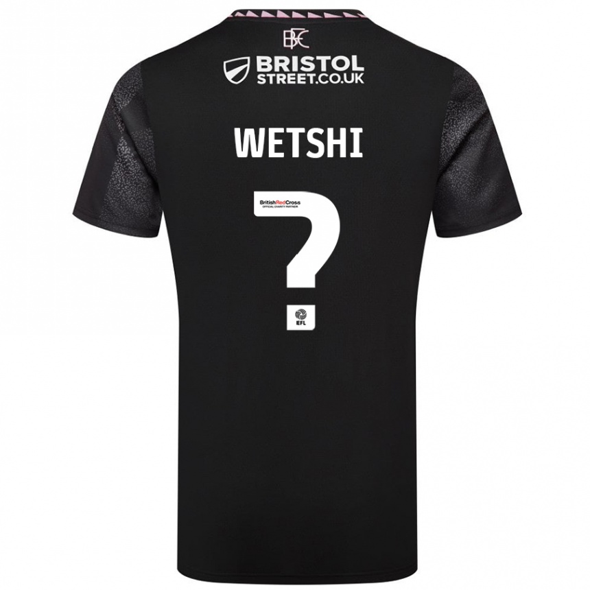 Enfant Football Maillot Benji Wetshi #0 Noir Tenues Extérieur 2024/25