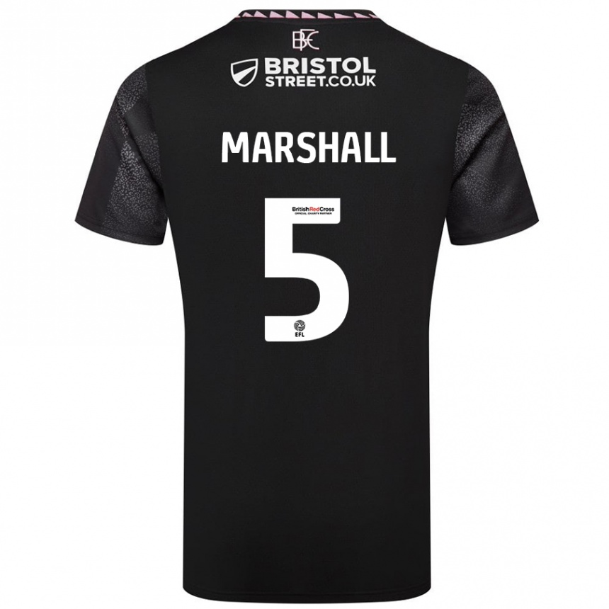 Enfant Football Maillot Georgia Marshall #5 Noir Tenues Extérieur 2024/25