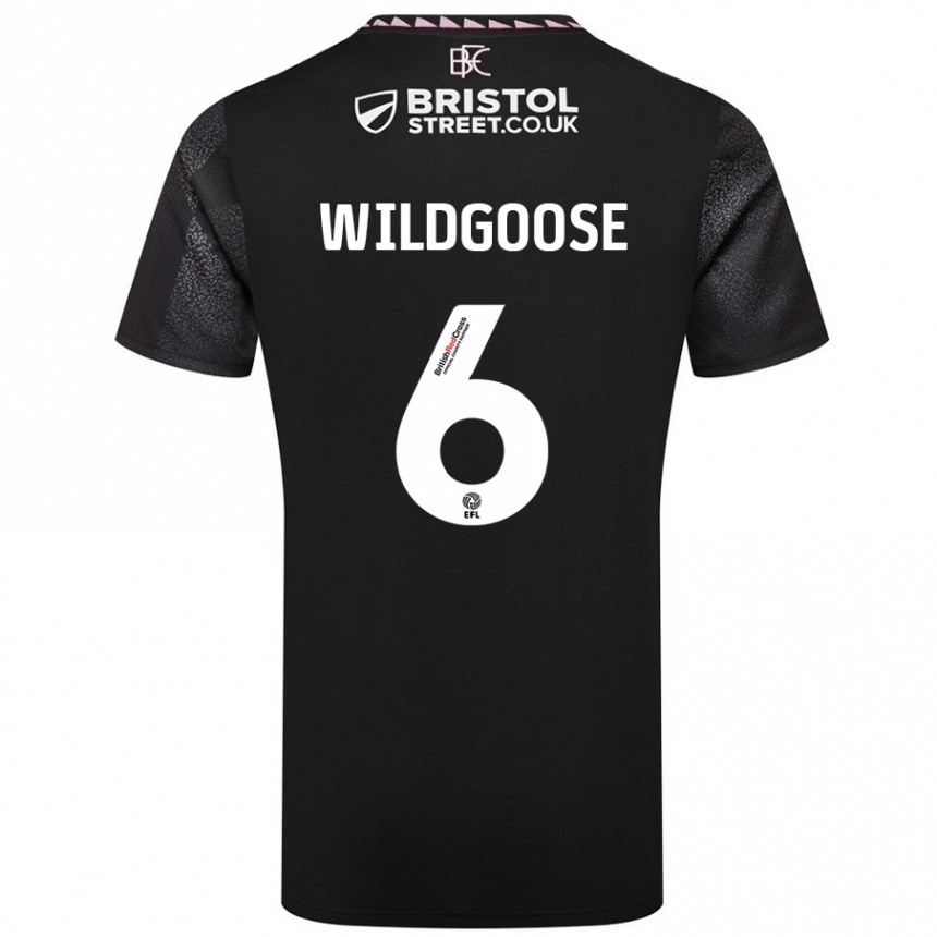 Enfant Football Maillot Mikayla Wildgoose #6 Noir Tenues Extérieur 2024/25